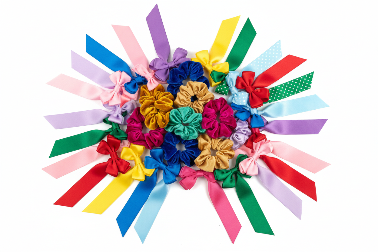 bows and scrunches colourful image