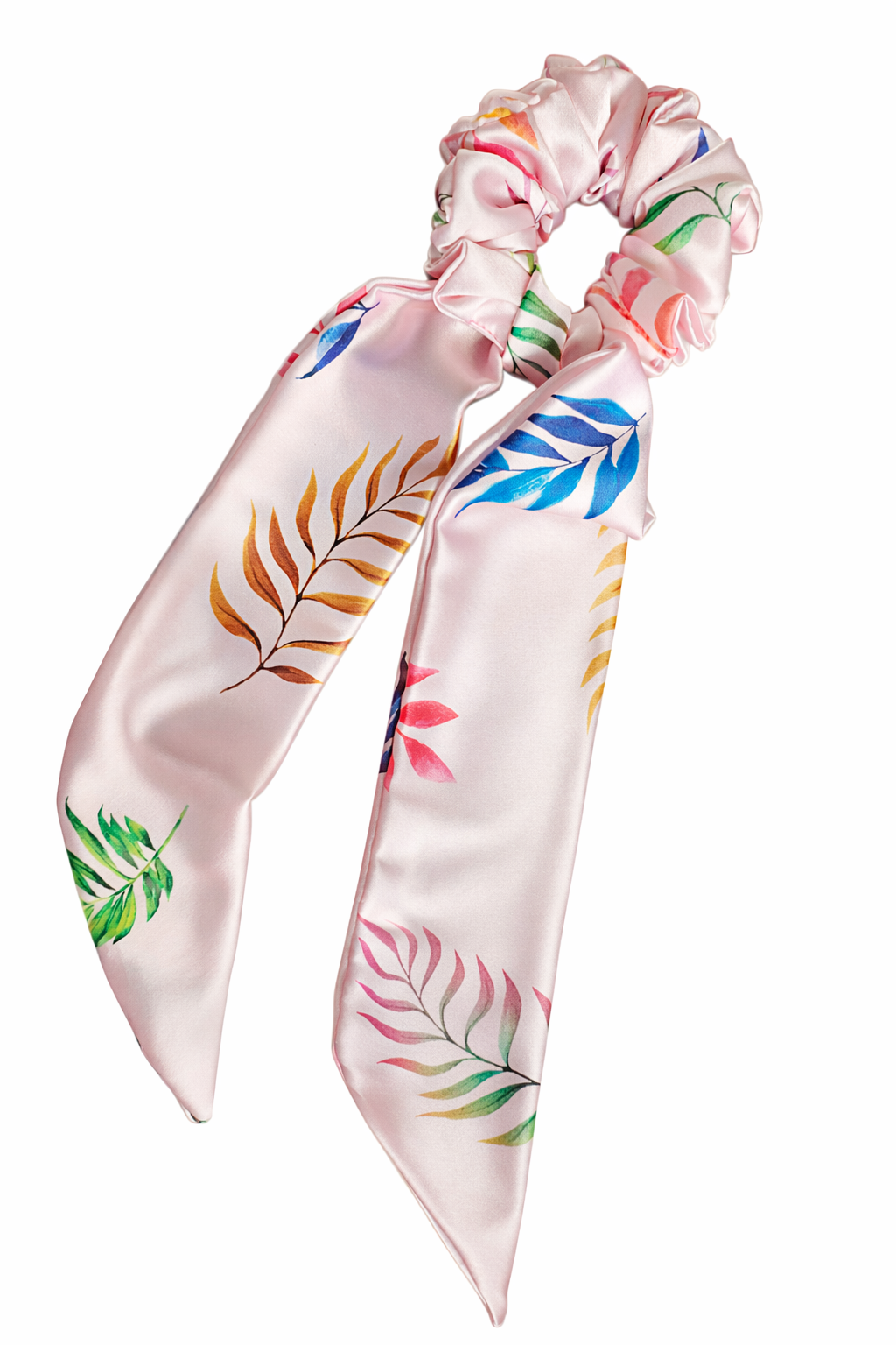 Flower printed tail scrunchie