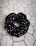 Sparkle black velvet scrunchie