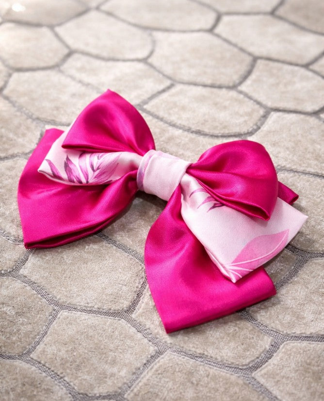 Fushia pink bow