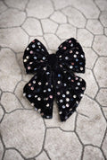 Velvet black bow