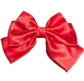 Satin Triple Layer Bow Clip For Women and Girls, Pack of 1 Red